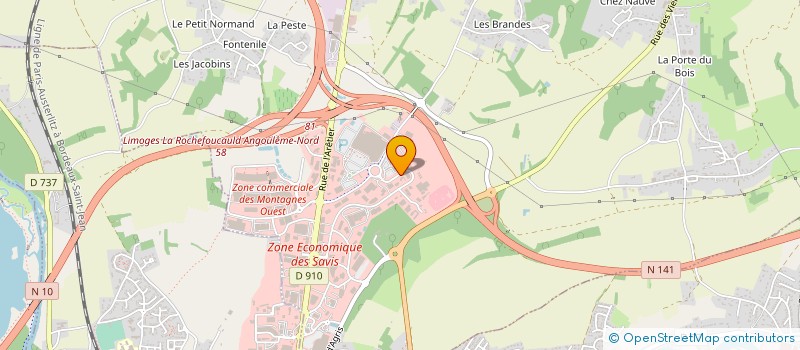 localisation de l'entreprise ALLIANCE MULTITRAVAUX BTP à CHAMPNIERS