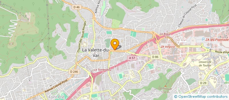 localisation de l'entreprise ALLIANCE ORTHO PLASTIQUE à LA VALETTE-DU-VAR