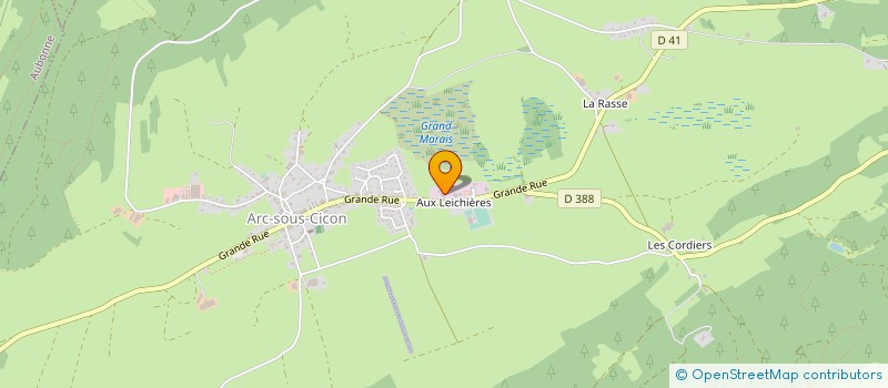 localisation de l'entreprise ALLIANCE PELLETS  ARC-SOUS-CICON