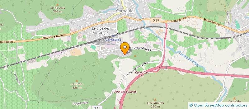 localisation de l'entreprise ALLIANCE PLOMBERIE CHAUFFAGE  CARNOULES