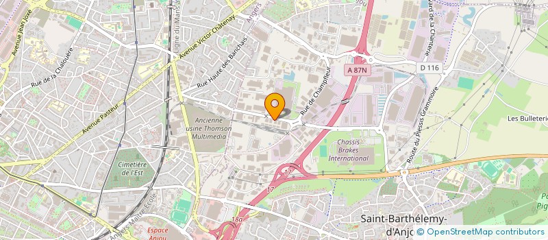 localisation de l'entreprise ALLIANCE PRO CUISINES à SAINT-BARTHELEMY-D'ANJOU