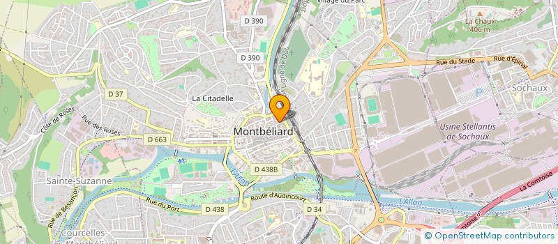localisation de l'entreprise ALLIANCE PROMOTION à MONTBELIARD