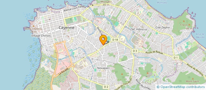 localisation de l'entreprise ALLIANCE PROTESTANTE EVANGELIQUE DE GUYANE  CAYENNE