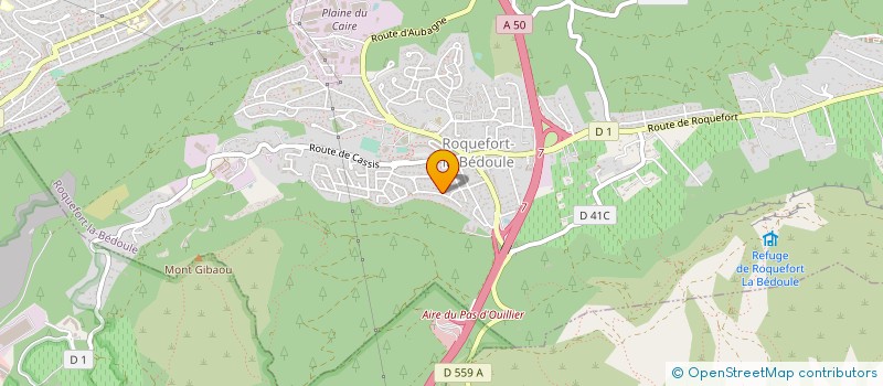 localisation de l'entreprise ALLIANCE SAMBO COMBAT PROVENCE  ROQUEFORT-LA-BEDOULE