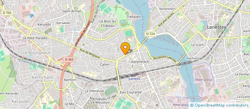 localisation de l'entreprise ALLIANCE SECURITE ET COMMUNICATION à LORIENT