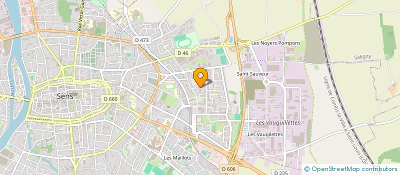 localisation de l'entreprise ALLIANCE SECURITEL  SENS