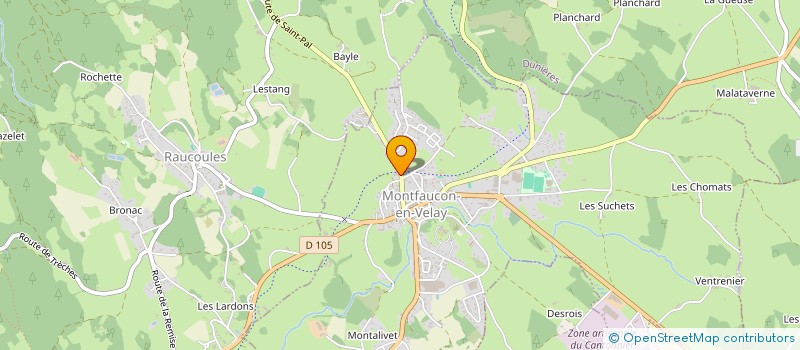 localisation de l'entreprise ALLIANCE SOFT à MONTFAUCON-EN-VELAY