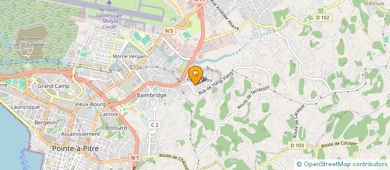 localisation de l'entreprise ALLIANCE SOLIDAIRE ACTIVE LOCALE ET D'INITIATIVES  LES ABYMES