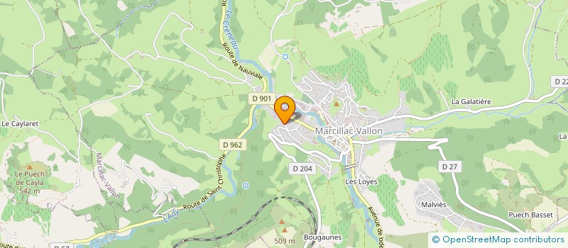 localisation de l'entreprise ALLIANCE SPORTIVE GRAND-VABRE/MARCILLAC  MARCILLAC-VALLON