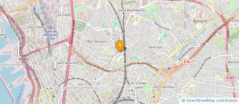 localisation de l'entreprise ALLIANCE SUD BATIMENT  MARSEILLE