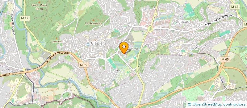 localisation de l'entreprise ALLIANCE SUD VTC  CLAPIERS