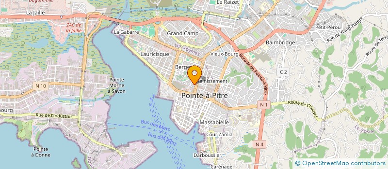 localisation de l'entreprise ALLIANCE TP CANALISATION  POINTE A PITRE