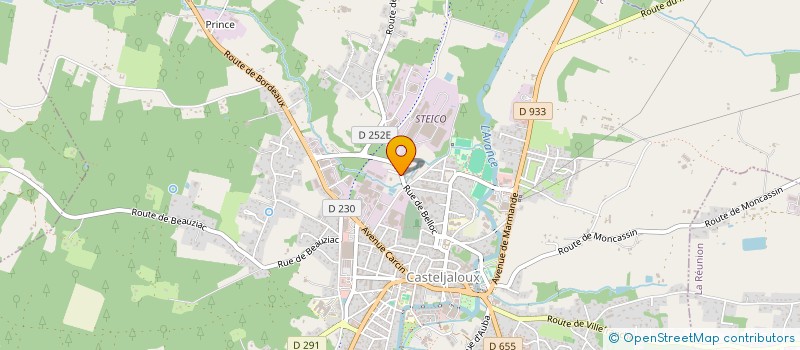 localisation de l'entreprise ALLIANCE TRANSPORT BOIS  CASTELJALOUX