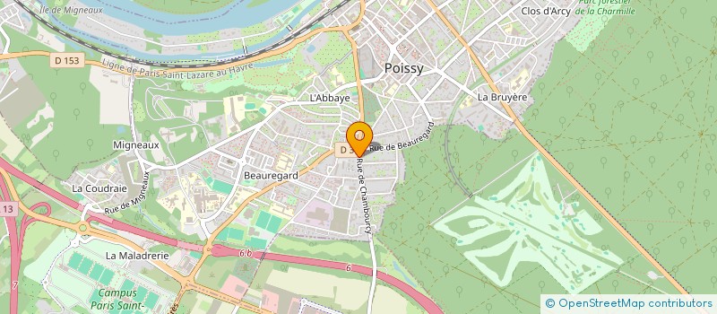 localisation de l'entreprise ALLIANCE TRANSPORT VOYAGEURS ATV  POISSY