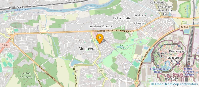 localisation de l'entreprise ALLIANCE VOYAGES  MONTEVRAIN