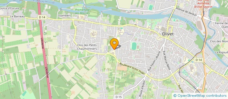 localisation de l'entreprise ALLIANCES PRO à OLIVET