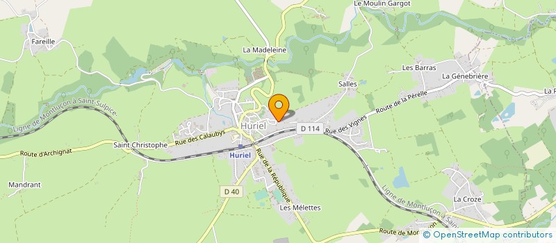 localisation de l'entreprise ALLIER AMBULANCES TAXIS à HURIEL