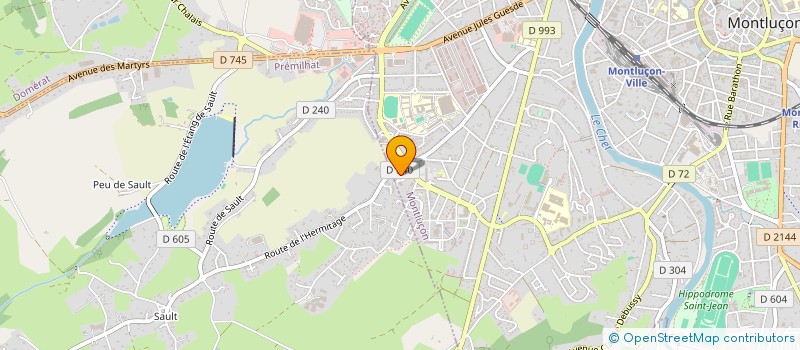localisation de l'entreprise ALLIER CLOISON à MONTLUCON