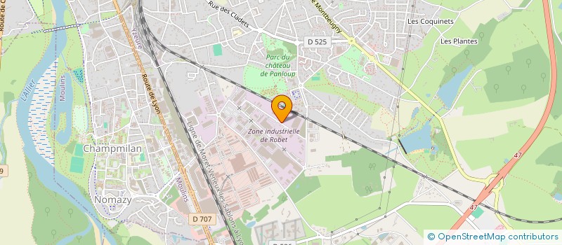 localisation de l'entreprise ALLIER COUVERTURE ETANCHEITE  YZEURE