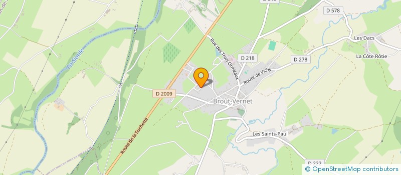 localisation de l'entreprise ALLIER ETANCHEITE à BROUT-VERNET