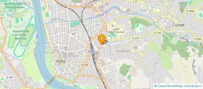 localisation de l'entreprise ALLIER MOTO EXPRESS à VICHY