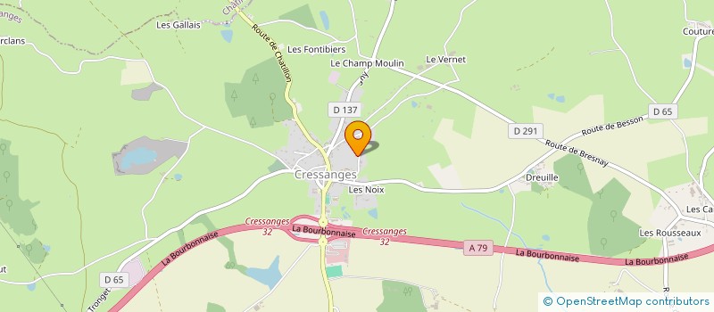 localisation de l'entreprise ALLIER SERVICES NUISIBLES  CRESSANGES