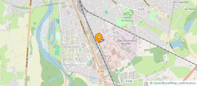 localisation de l'entreprise ALLIER TOUTES FERMETURES à YZEURE