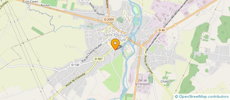 localisation de l'entreprise ALLIER TP à SAINT-POURCAIN-SUR-SIOULE