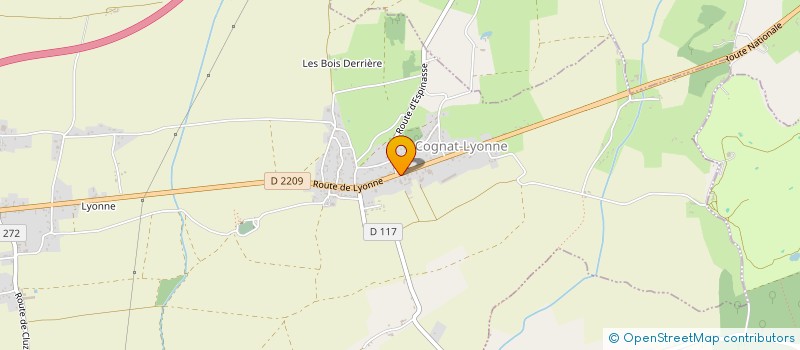 localisation de l'entreprise ALLIERCHRONO à COGNAT-LYONNE