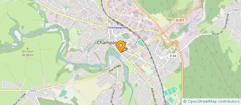 localisation de l'entreprise ALLIGIER TISSUS à CHAMPAGNOLE