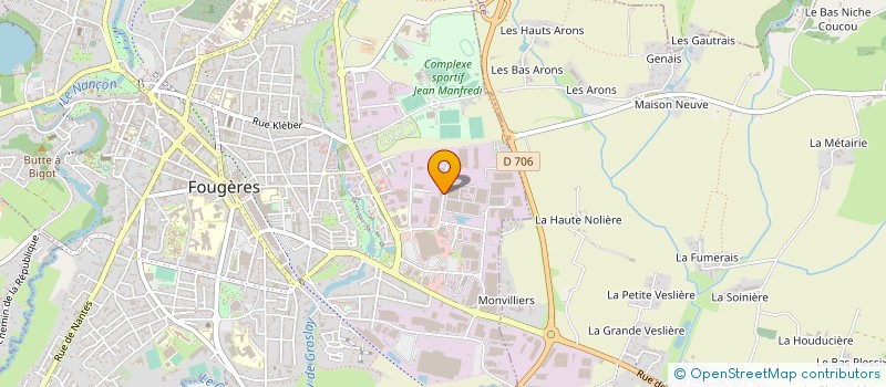 localisation de l'entreprise ALLIORA à FOUGERES