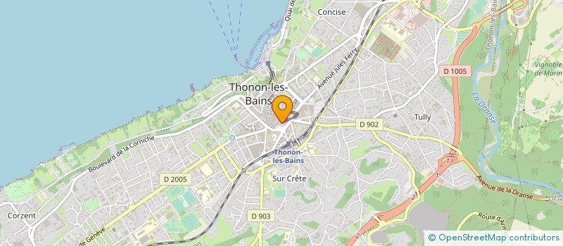 localisation de l'entreprise ALLO ARTISANS CENTRALE TAXIS THONON à THONON-LES-BAINS