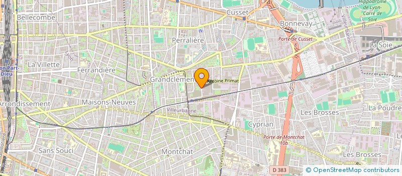 localisation de l'entreprise ALLO COURSES 2000  VILLEURBANNE