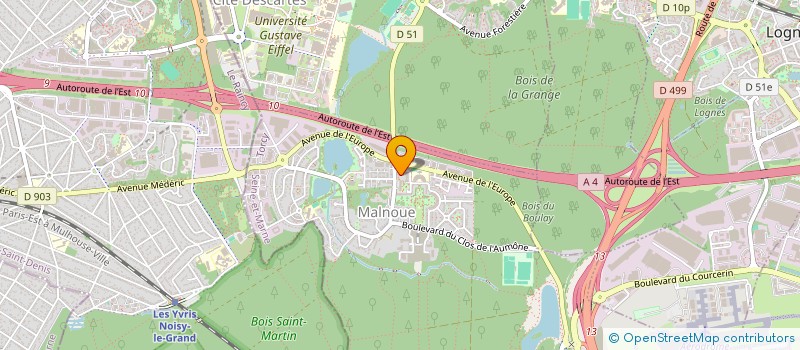 localisation de l'entreprise ALLO PIZZA 77  EMERAINVILLE