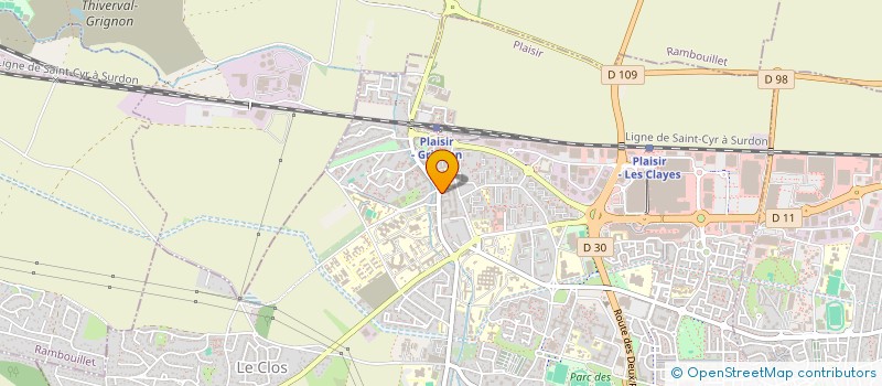 localisation de l'entreprise ALLO PIZZA à PLAISIR