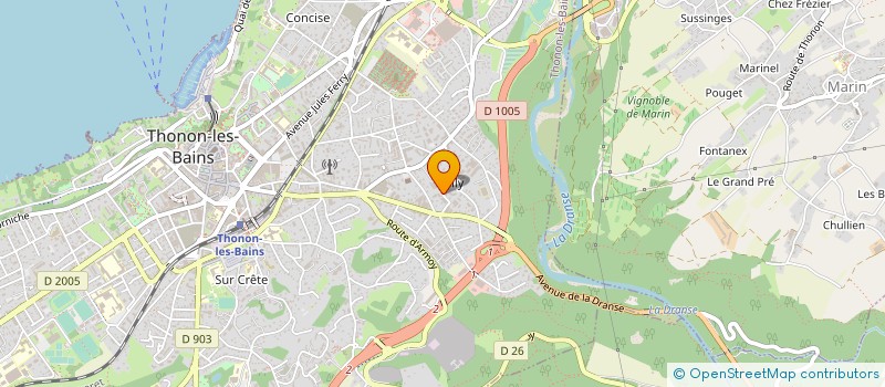 localisation de l'entreprise ALLO PLOMBIER à THONON-LES-BAINS
