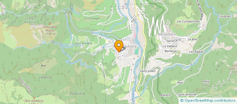 localisation de l'entreprise ALLO REMORQUAGE MERCANTOUR  ROQUEBILLIERE