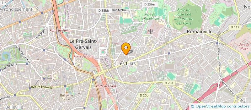 localisation de l'entreprise ALLO SERVICE LOCATION TRANSPORT à LES LILAS