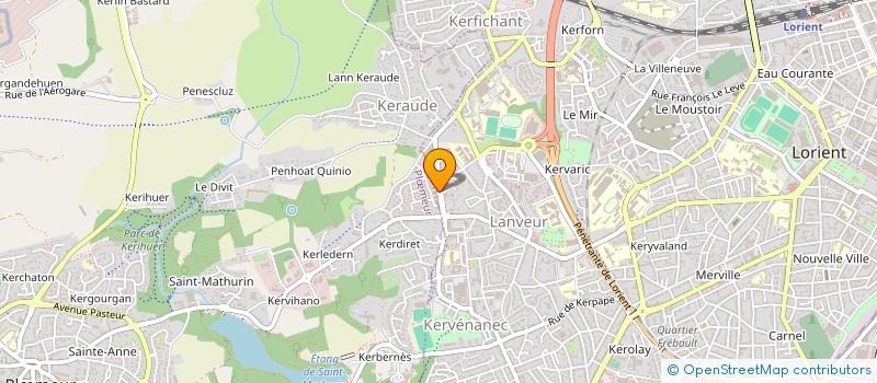 localisation de l'entreprise ALLO SOS VITRERIE à LORIENT
