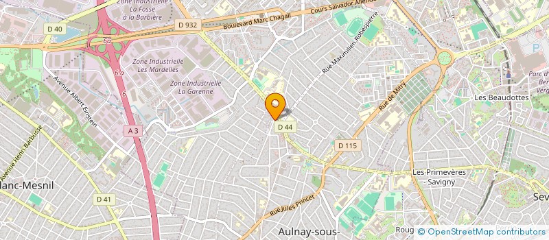 localisation de l'entreprise ALLO-SPEED  AULNAY-SOUS-BOIS