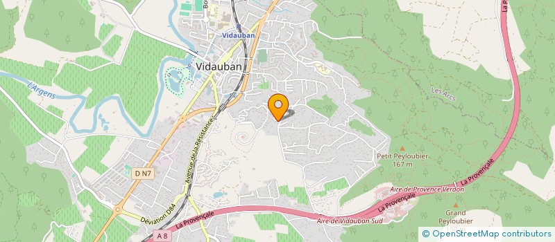 localisation de l'entreprise ALLO TAXI SEB à VIDAUBAN