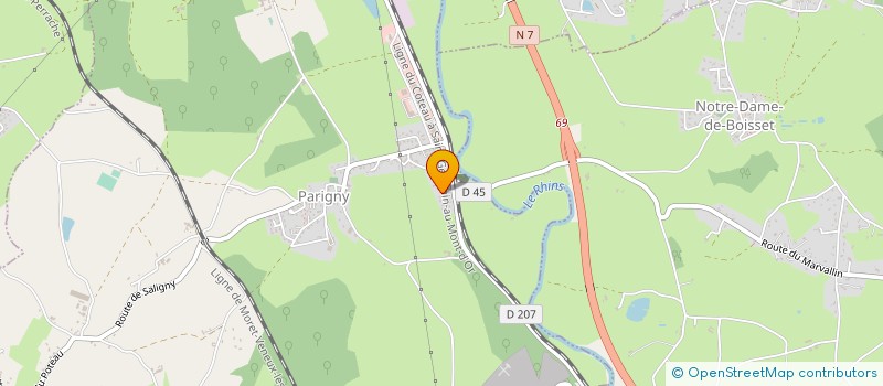 localisation de l'entreprise ALLO TAXIS ROANNE  PARIGNY