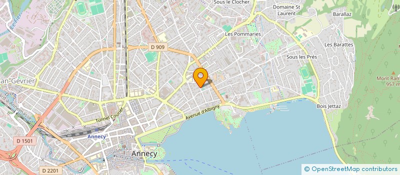 localisation de l'entreprise ALLOBROGE GYMNASTIQUE à ANNECY