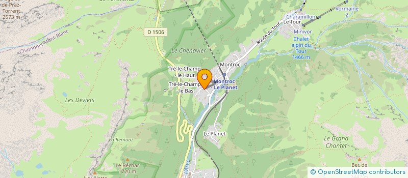 localisation de l'entreprise ALLOBROGES SKIERS LODGE  CHAMONIX-MONT-BLANC