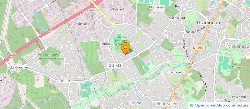localisation de l'entreprise ALLOCATIONS FAMILIALES à GRADIGNAN