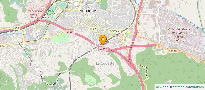 localisation de l'entreprise ALLOGAZ à AUBAGNE