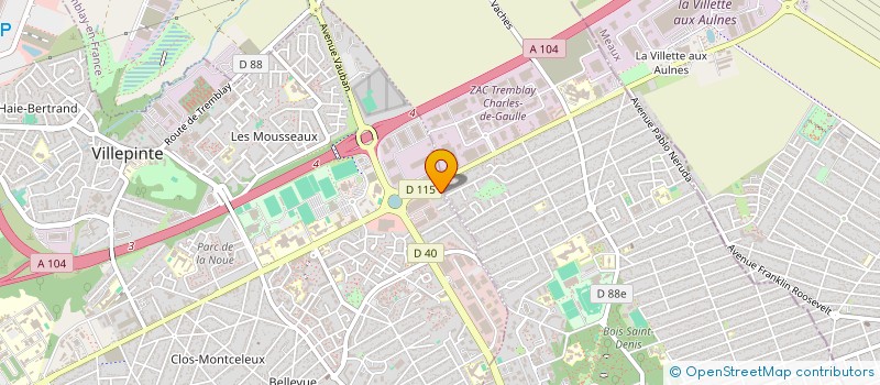 localisation de l'entreprise ALLOMATIQUE PLOMBERIE à VILLEPINTE