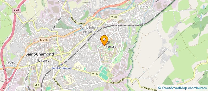 localisation de l'entreprise ALLONE COIFFURE  SAINT-CHAMOND