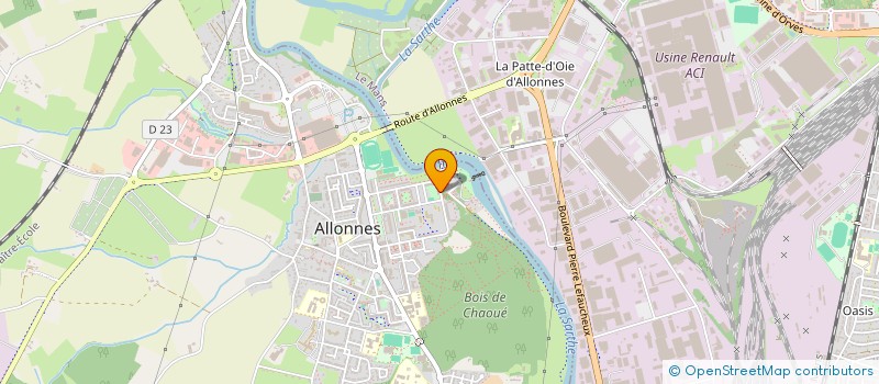 localisation de l'entreprise ALLONNES HUMANITAIRE à ALLONNES