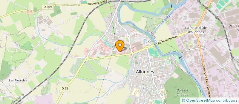 localisation de l'entreprise ALLONNES72  ALLONNES